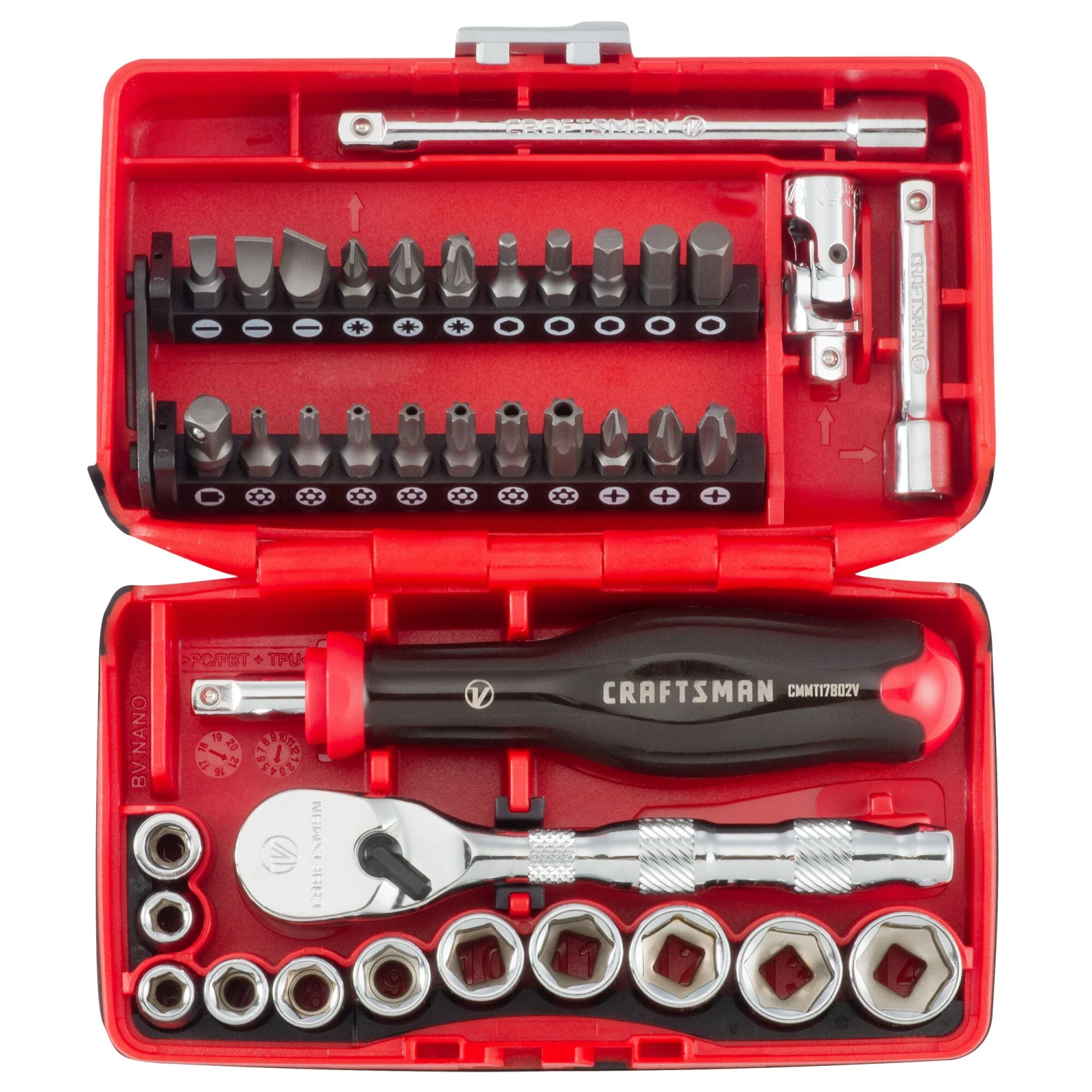 CRAFTSMAN Sockets & Socket Sets V-Series 38-Piece Metric 1/4-in Drive 6-point Set Shallow Socket Set 5 CRAFTSMAN Sockets & Socket Sets V-Series 38-Piece Metric 1/4-in Drive 6-point Set Shallow Socket Set - Image 5