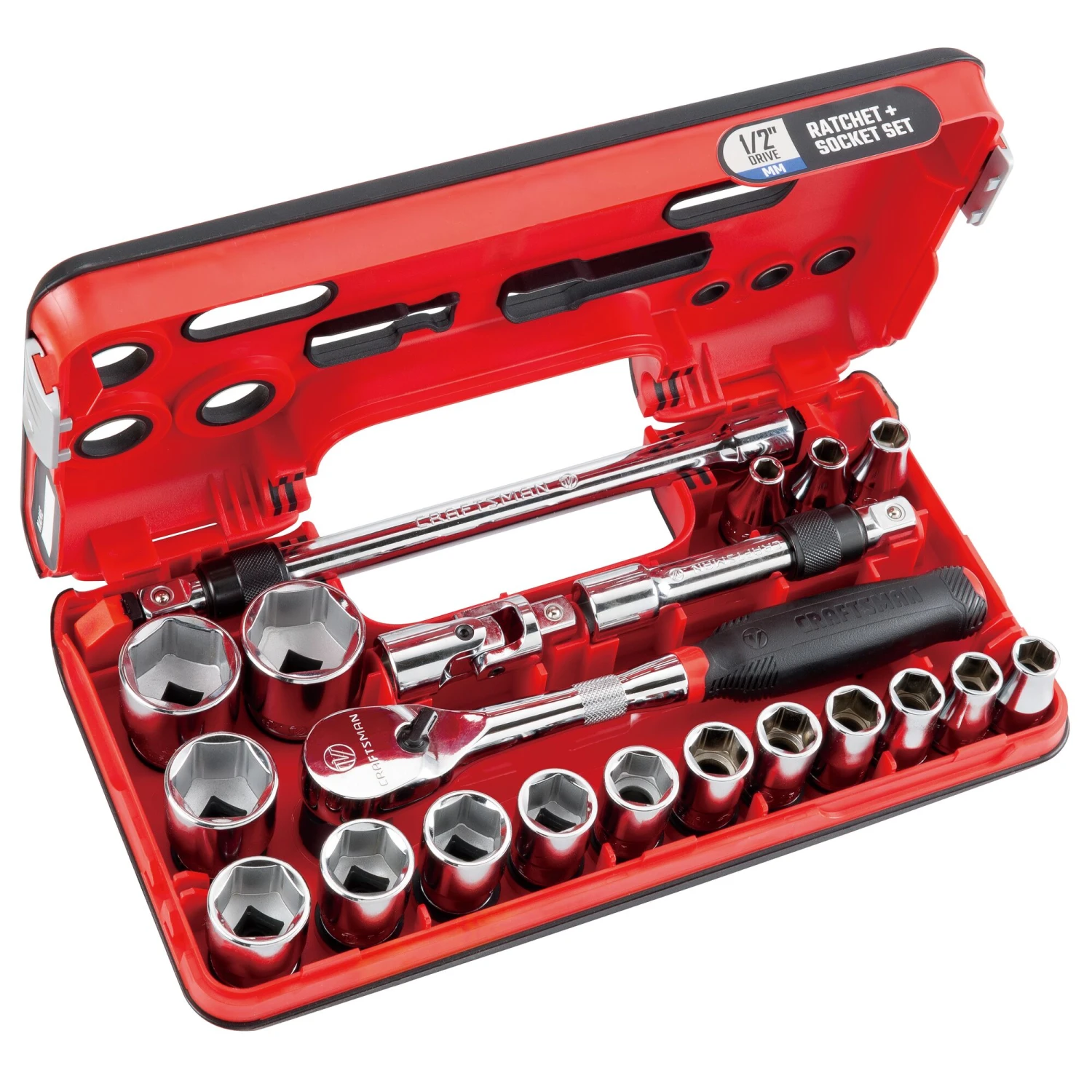 CRAFTSMAN Sockets & Socket Sets V-Series 21-Piece Metric 1/2-in Drive 6-point Set Shallow Socket Set 5 CRAFTSMAN Sockets & Socket Sets V-Series 21-Piece Metric 1/2-in Drive 6-point Set Shallow Socket Set - Image 5