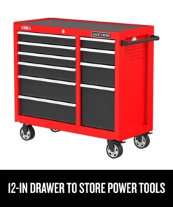 CRAFTSMAN Bottom Tool Cabinets 2000 Series 41-In 10-Drawer Cabinet - Red -Craftsman Store 44897192