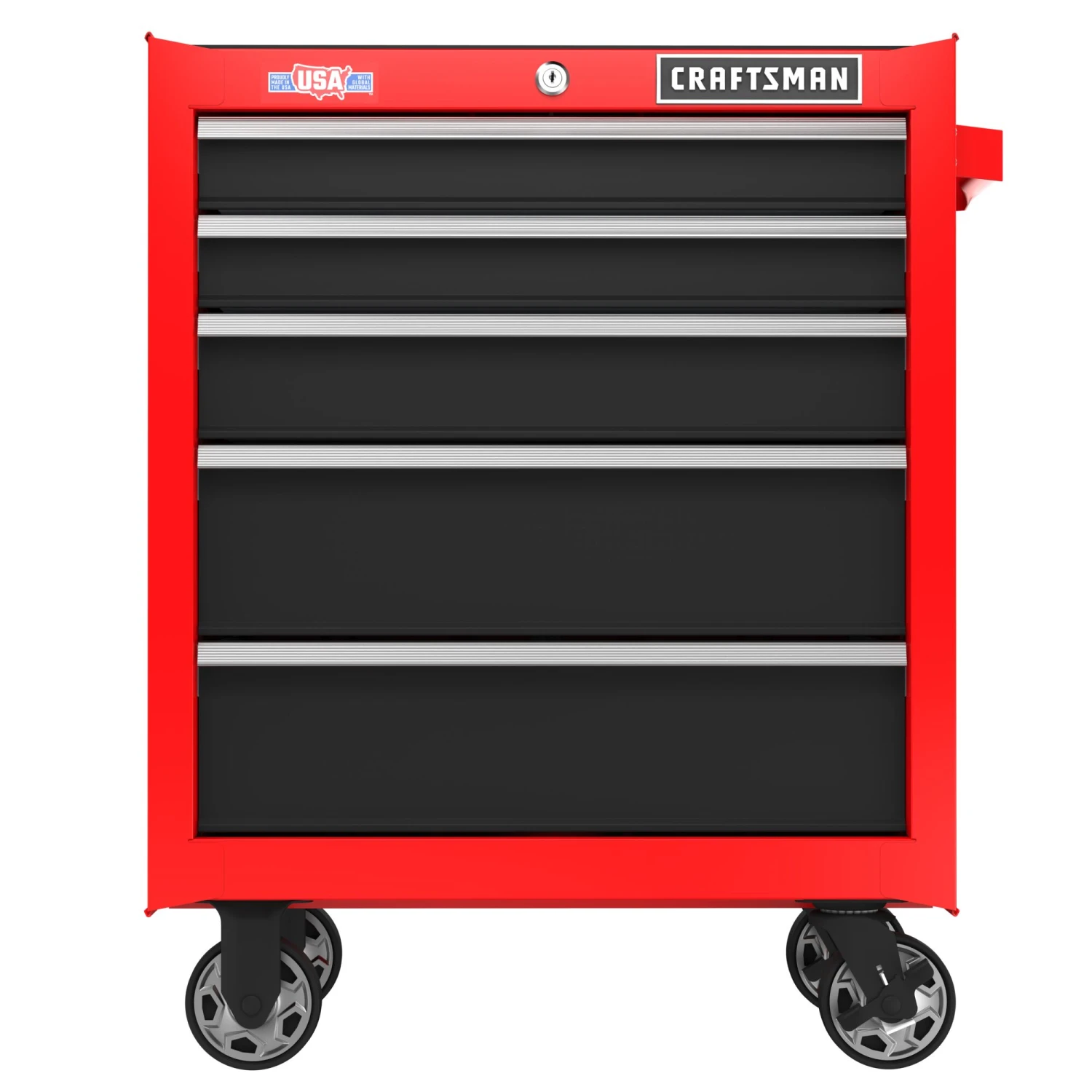 CRAFTSMAN Bottom Tool Cabinets 2000 Series 26.5-in W x 34-in H 5-Drawer Steel Rolling Tool Cabinet (Red) 7 CRAFTSMAN Bottom Tool Cabinets 2000 Series 26.5-in W x 34-in H 5-Drawer Steel Rolling Tool Cabinet (Red) - Image 7