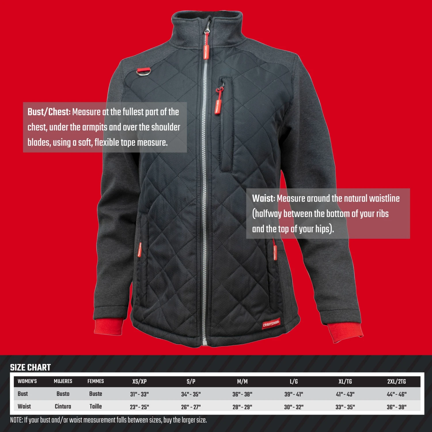 CRAFTSMAN Heated Clothing Craftsman Women's Hybrid Heated Jacket Battery Included (X-Small) 8 CRAFTSMAN Heated Clothing Craftsman Women's Hybrid Heated Jacket Battery Included (X-Small) - Image 8