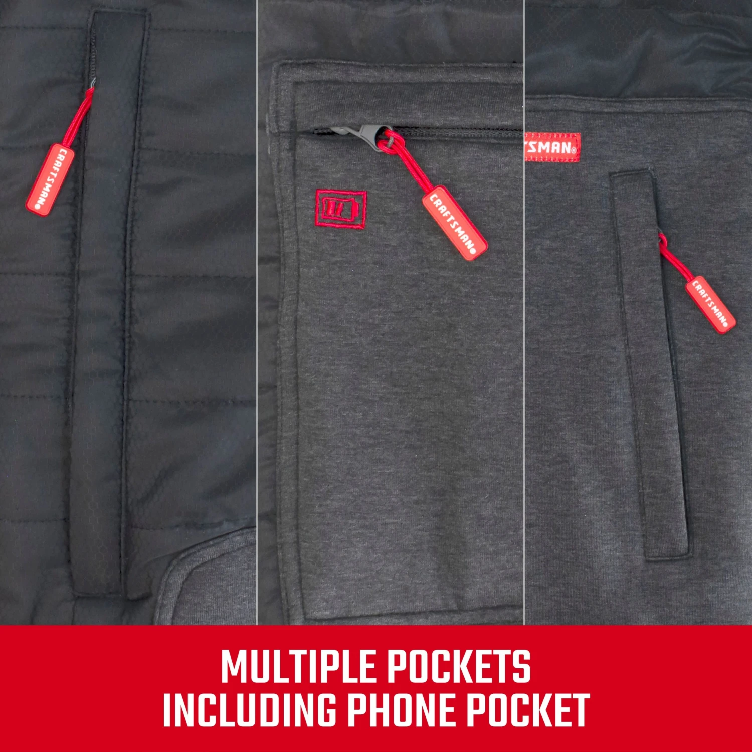 CRAFTSMAN Heated Clothing Craftsman Men's Hybrid Heated Jacket with Battery Includes (3X-Large) 4 CRAFTSMAN Heated Clothing Craftsman Men's Hybrid Heated Jacket with Battery Includes (3X-Large) - Image 4