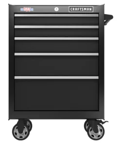 CRAFTSMAN Bottom Tool Cabinets 2000 Series 26.5-in W x 37.5-in H 5-Drawer Steel Rolling Tool Cabinet (Black) -Craftsman Store 46448438